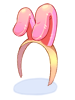 의상 분홍색 토끼 헤어밴드 이미지