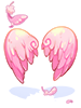 의상 큐피트의 분홍색 날개 이미지