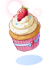 딸기 생크림 컵케이크 이미지
