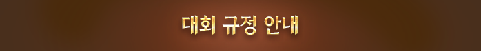 대회 규정 안내
